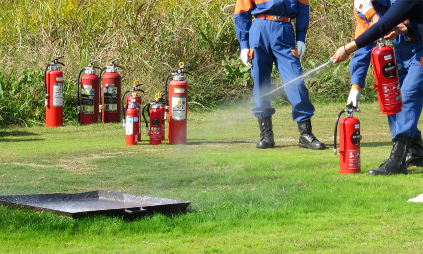 イベント出店 消火器訓練
